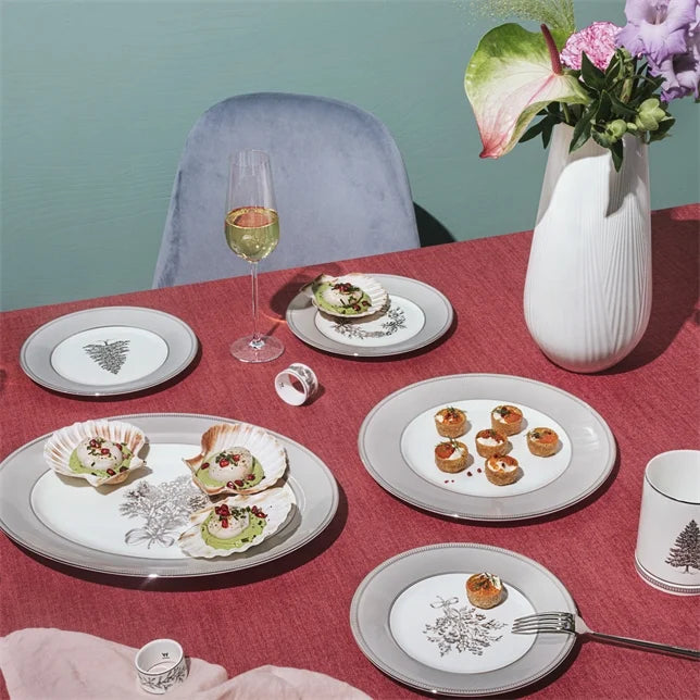 Winter White Plate, Set of Two