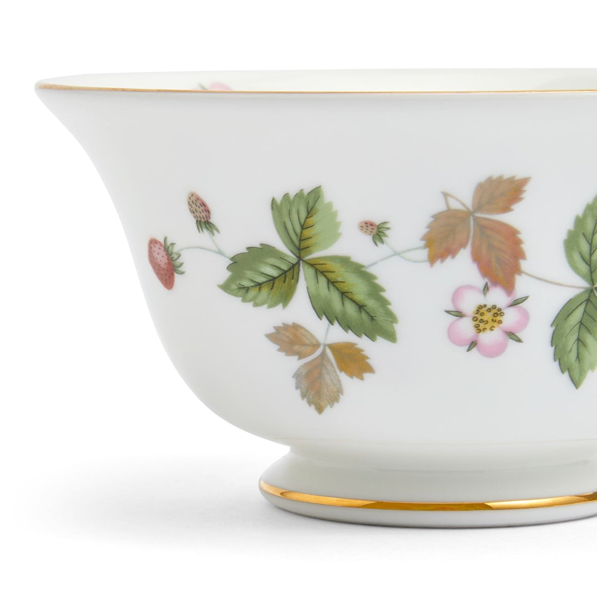 Wild Strawberry Gold Teacup & Saucer Peony