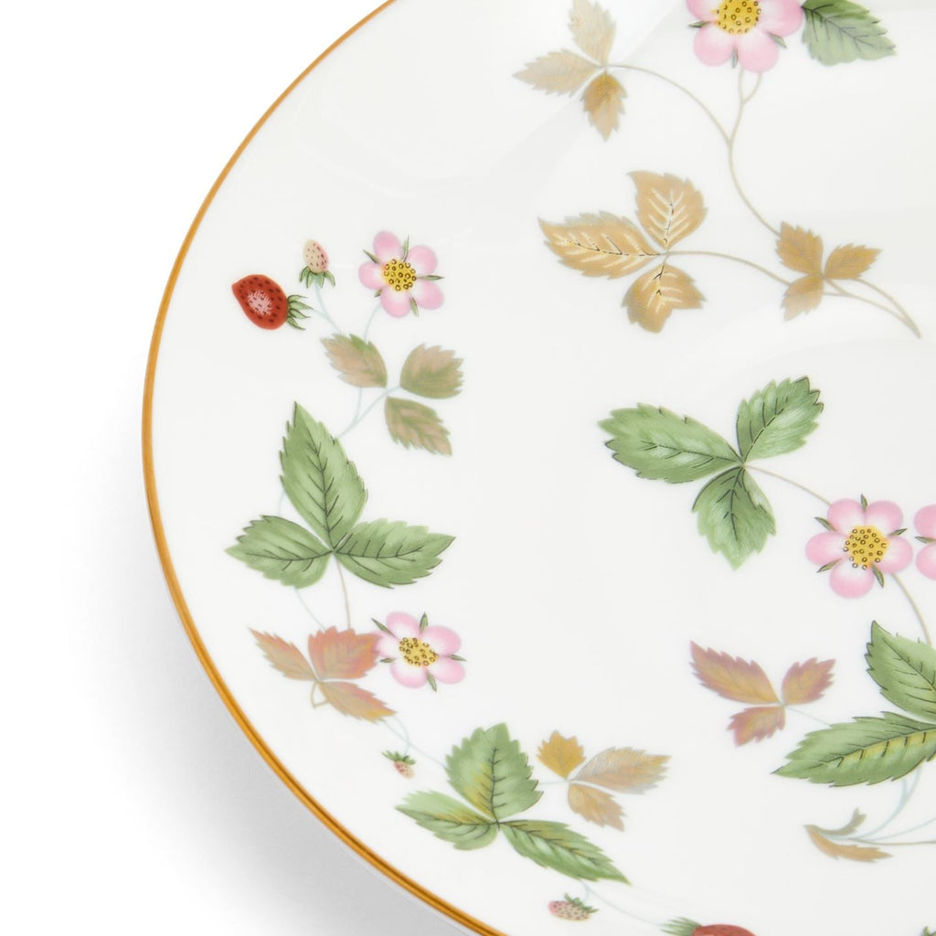 Wild Strawberry Gold Teacup & Saucer Peony