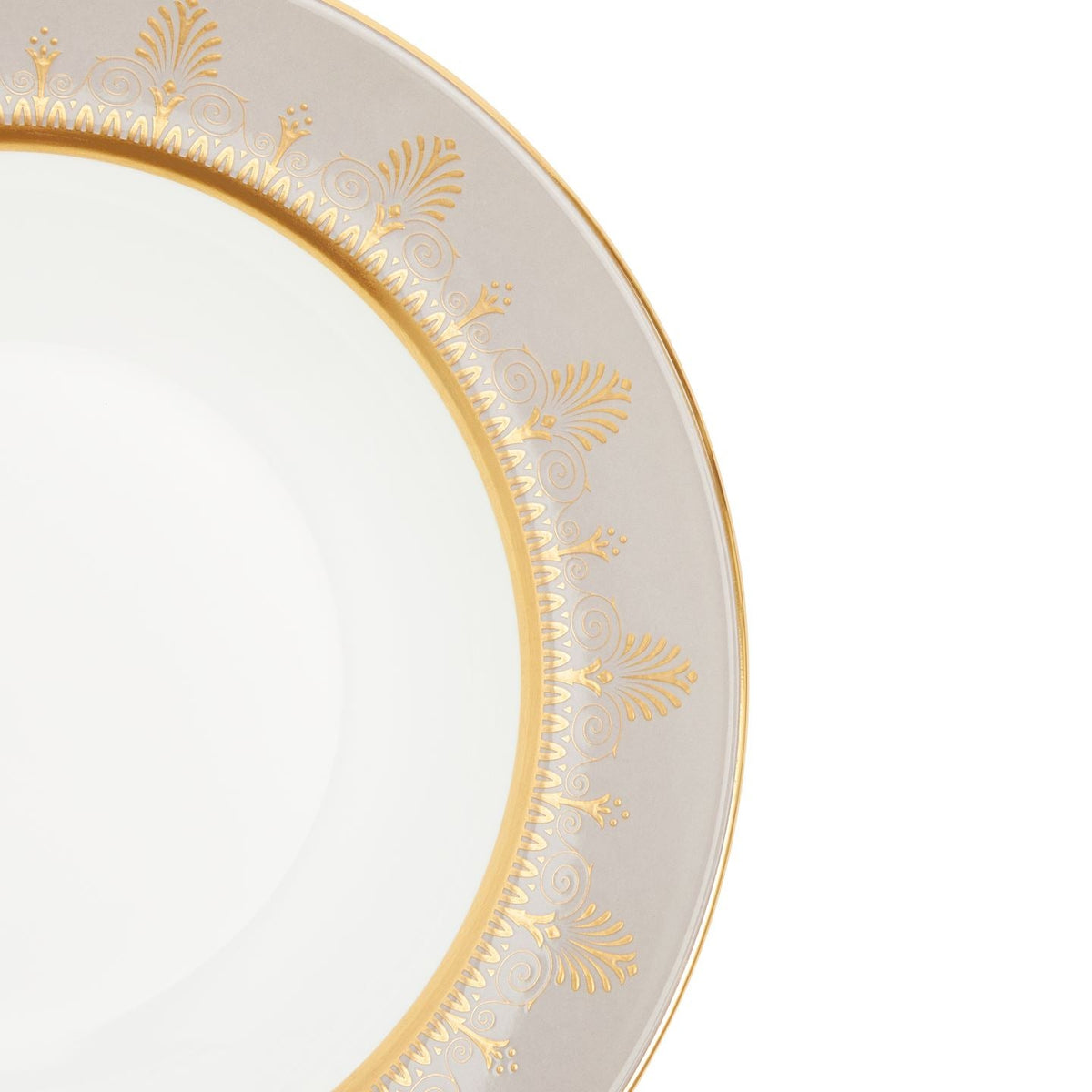 Anthemion Grey Rim Soup Bowl