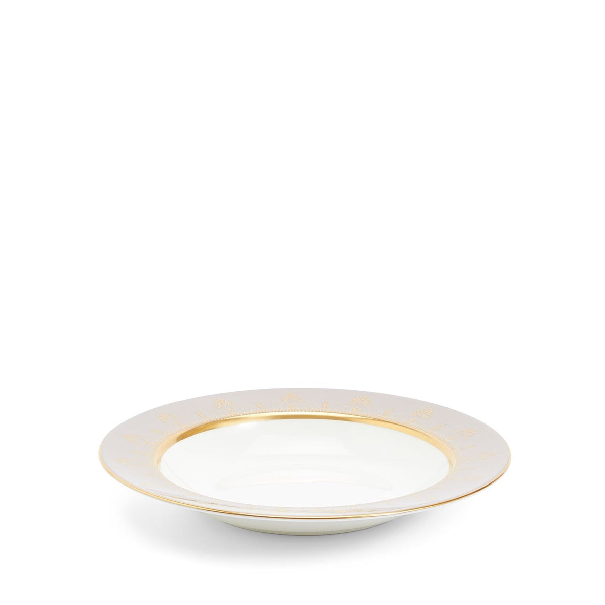 Anthemion Grey Rim Soup Bowl