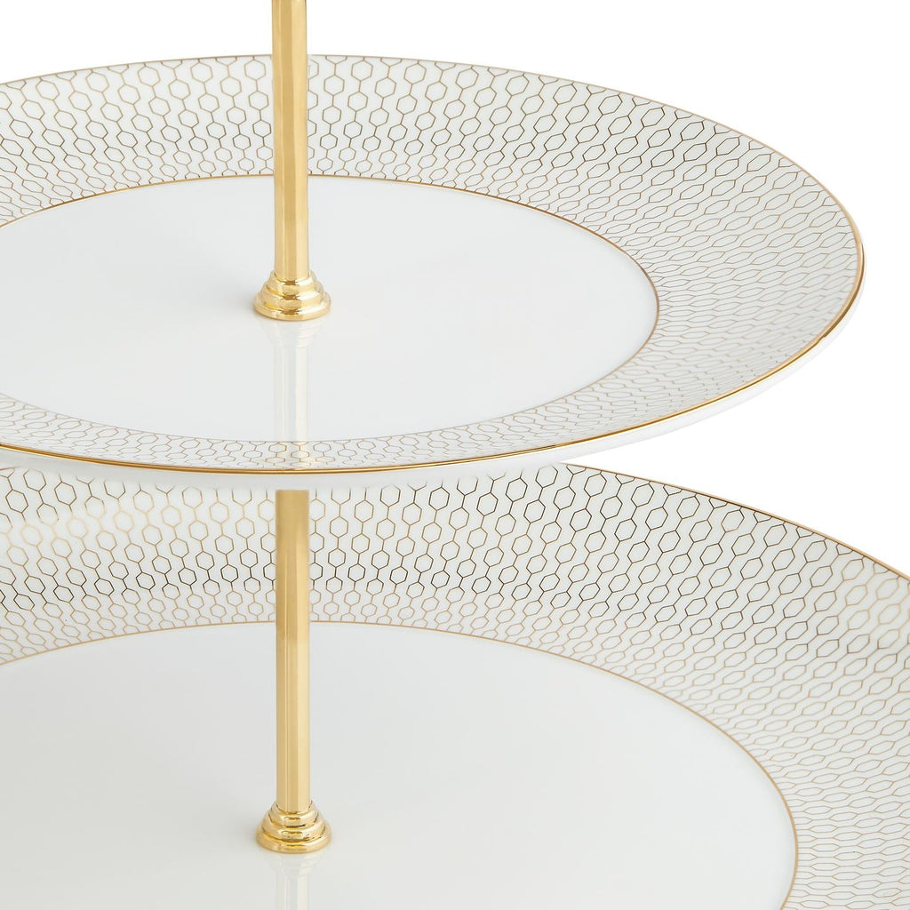 Gio Gold 2 Tier Cake Stand