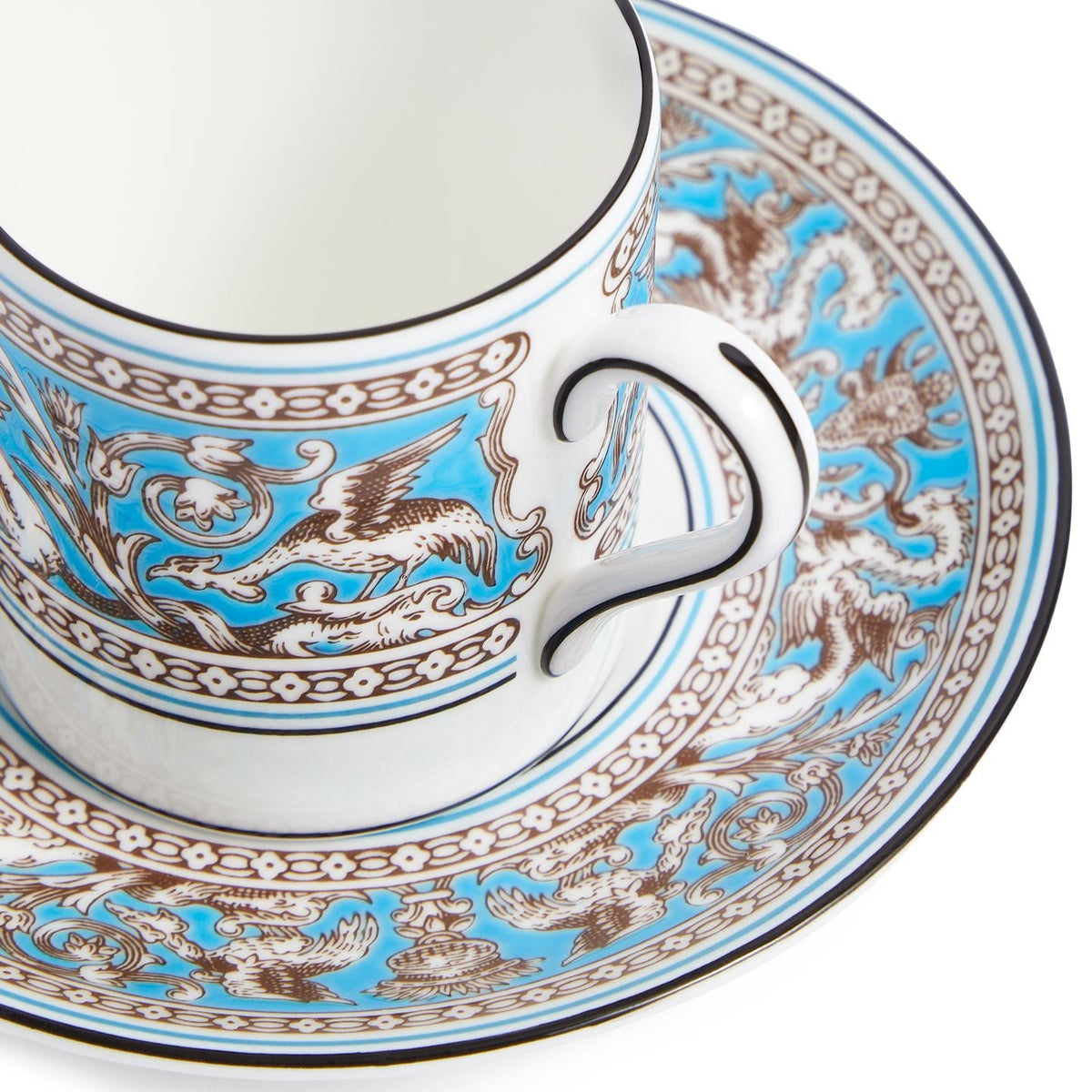 Florentine Turquoise Coffee Cup and Saucer