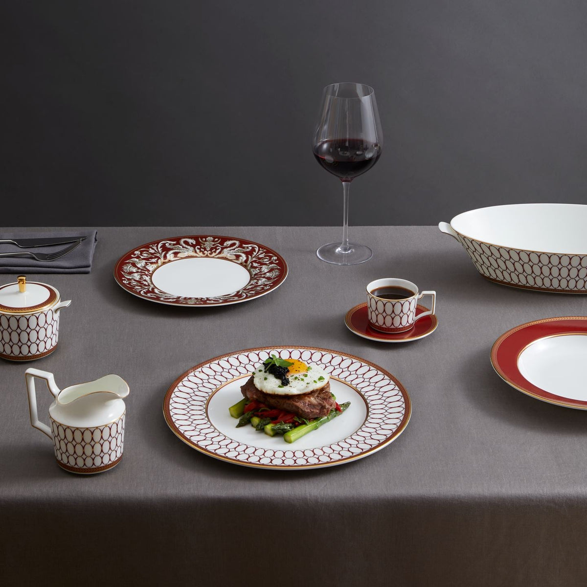 Renaissance Red Espresso Cup & Saucer