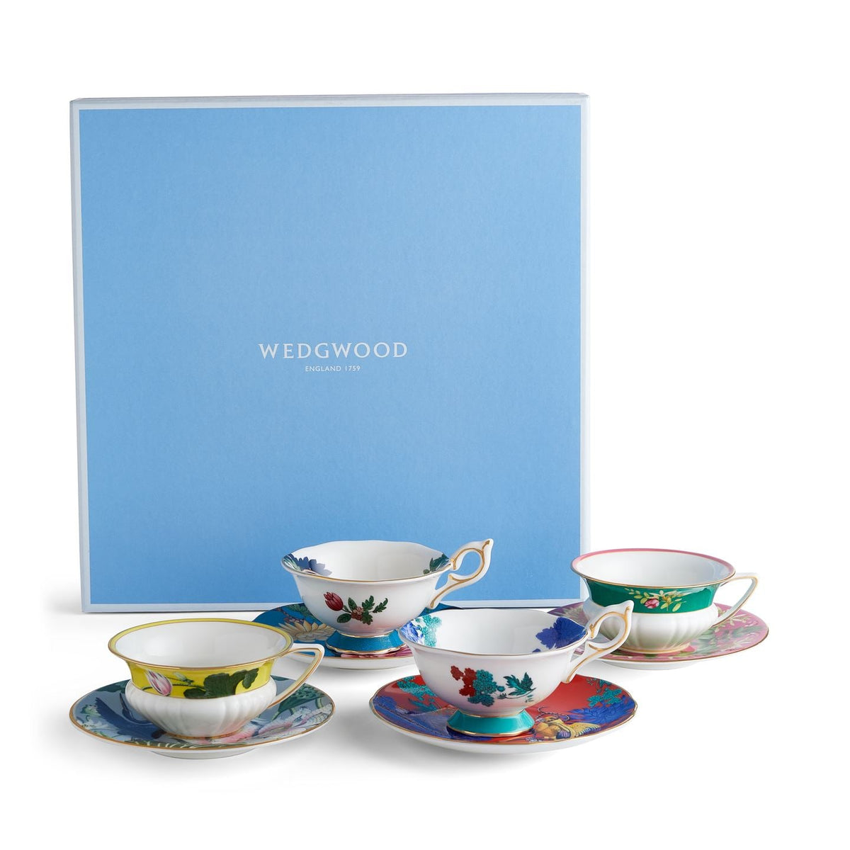 Wonderlust Teacups & Saucers Set Of 4