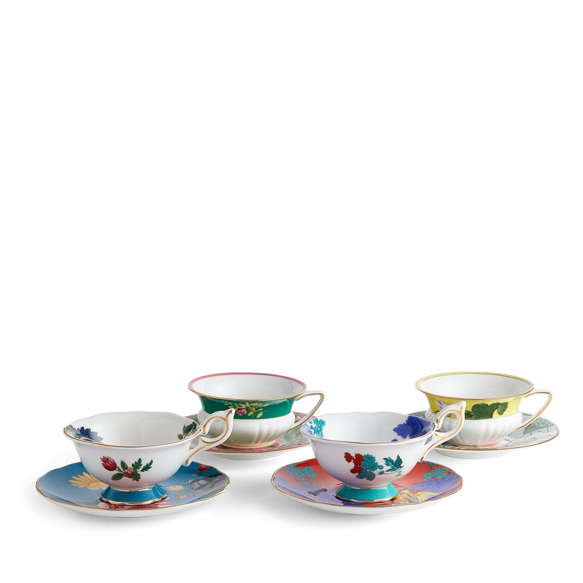 Wonderlust Teacups & Saucers Set Of 4