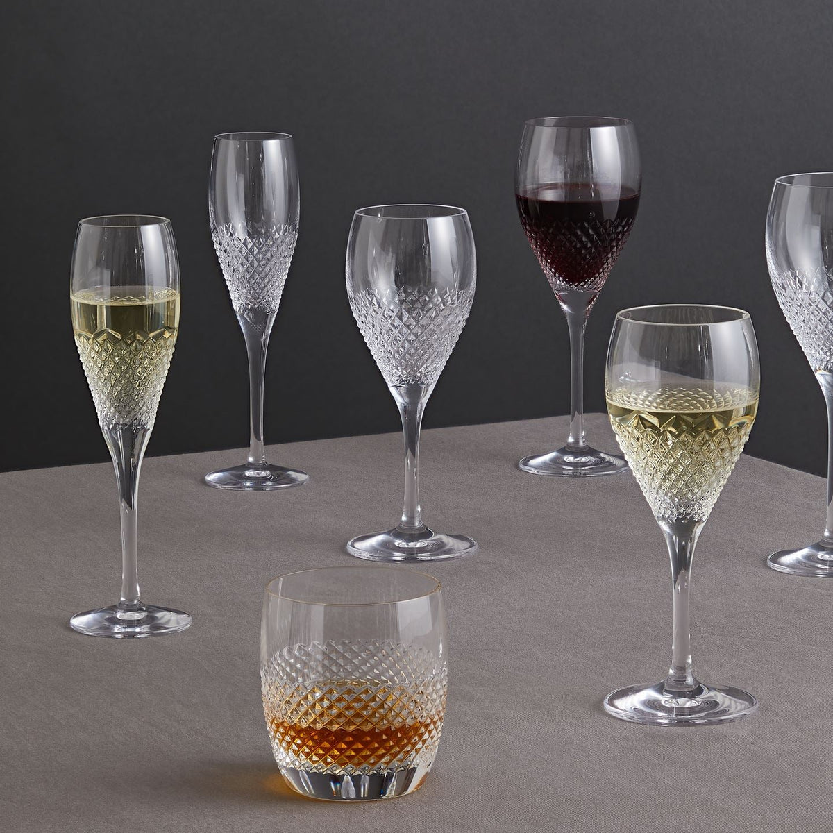 Vera Wang Diamond Mosaic Goblet, Set of 2