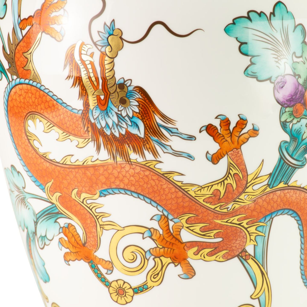 Florentine Turquoise Handpainted Vase