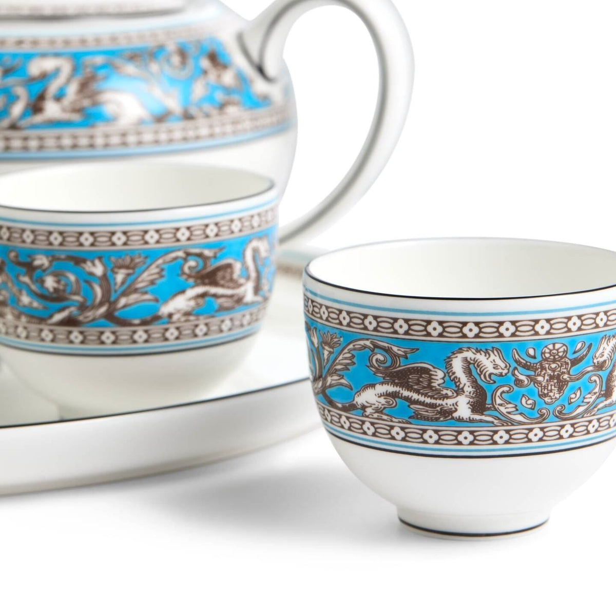 Florentine Turquoise Teaware Asian, 6 Pieces