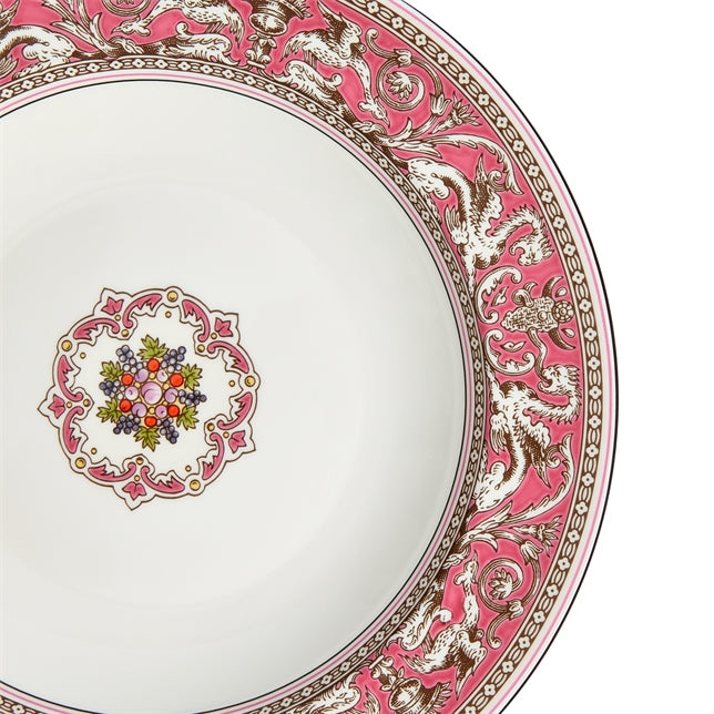 Florentine Fuchsia Rim Soup Bowl