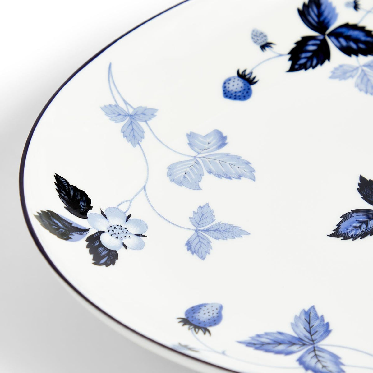Wild Strawberry Inky Blue Oval Serving Plate