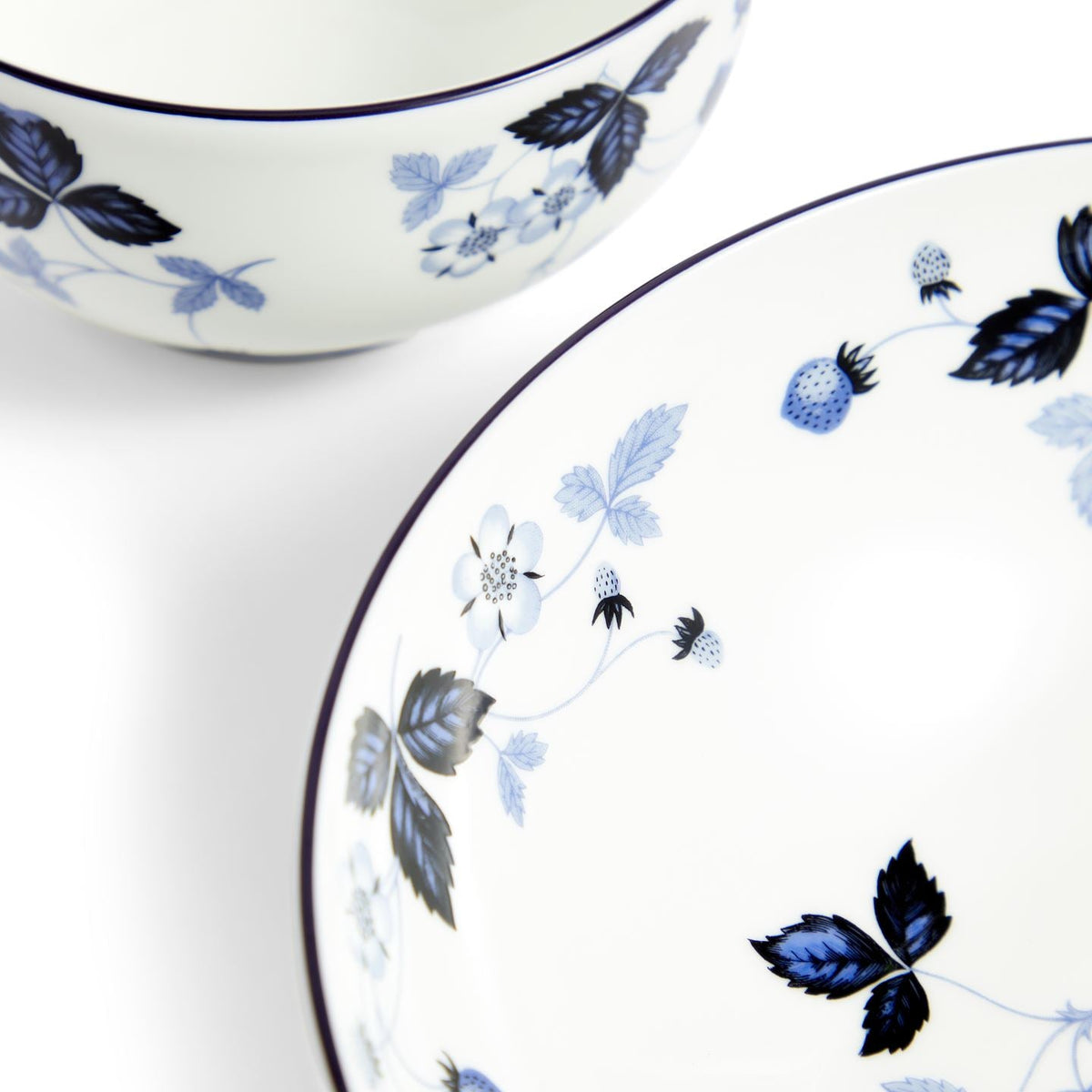 Wild Strawberry Inky Blue Dinnerware 8 Piece Set