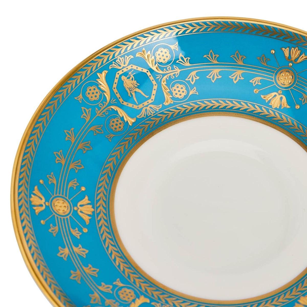 Bacchus Teacup Saucer Set of 2, Citron/Turquoise