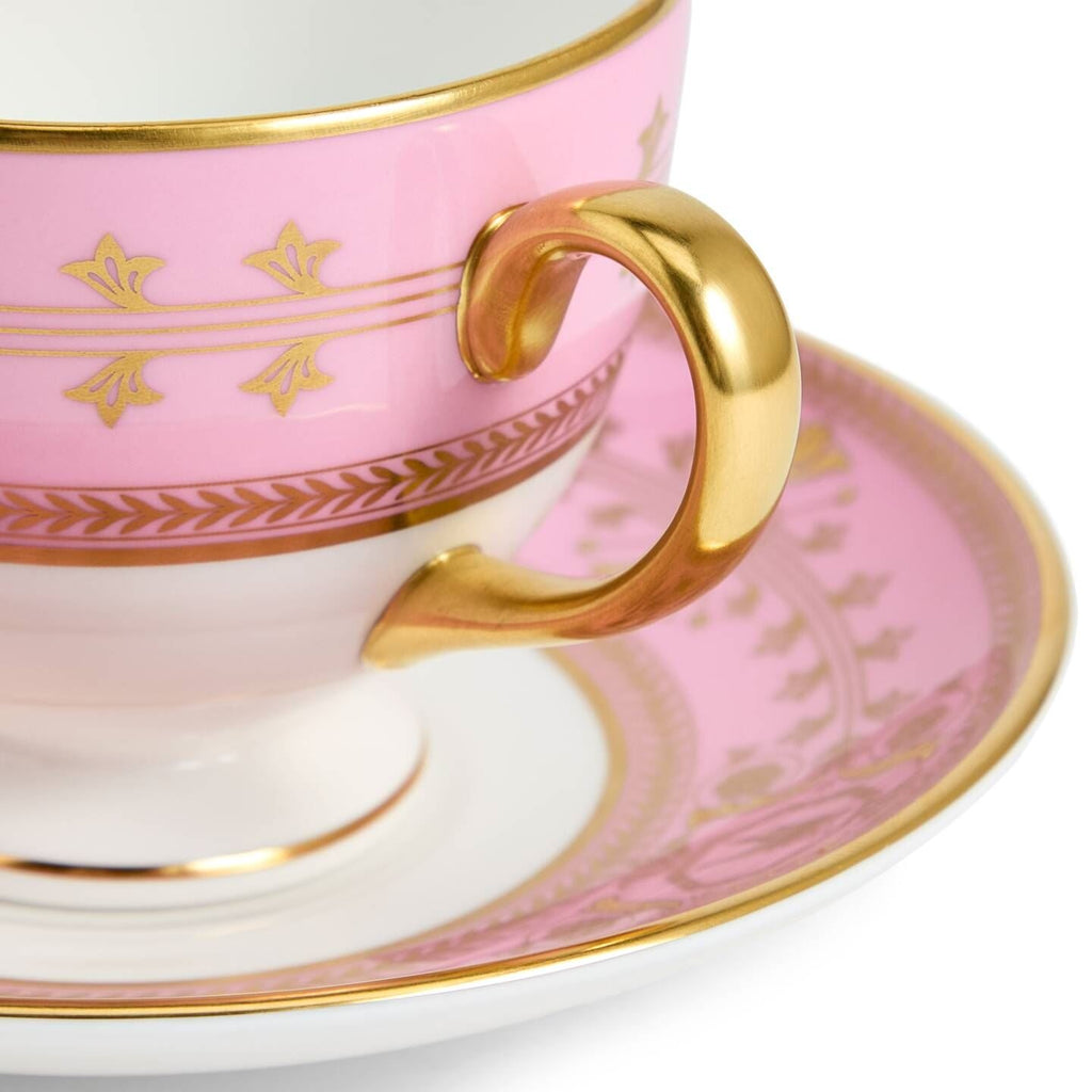 Bacchus Teacup Saucer Pink
