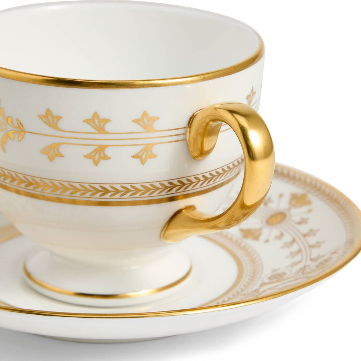 Bacchus Teacup Saucer Ivory