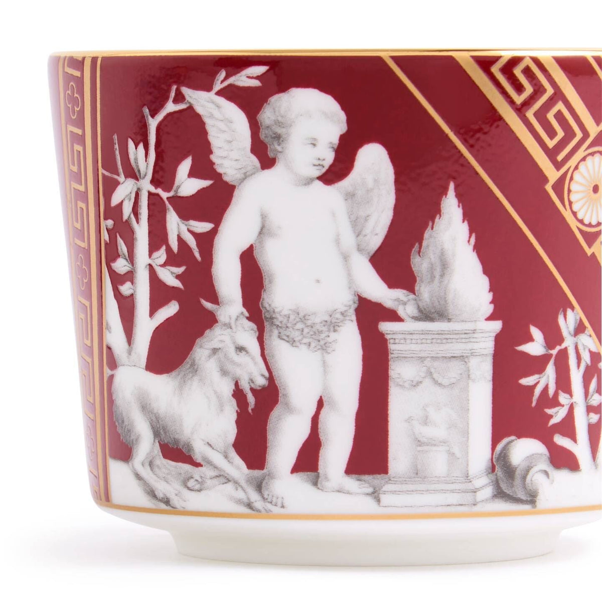 Renaissance Red Teacup Saucer Set of 2