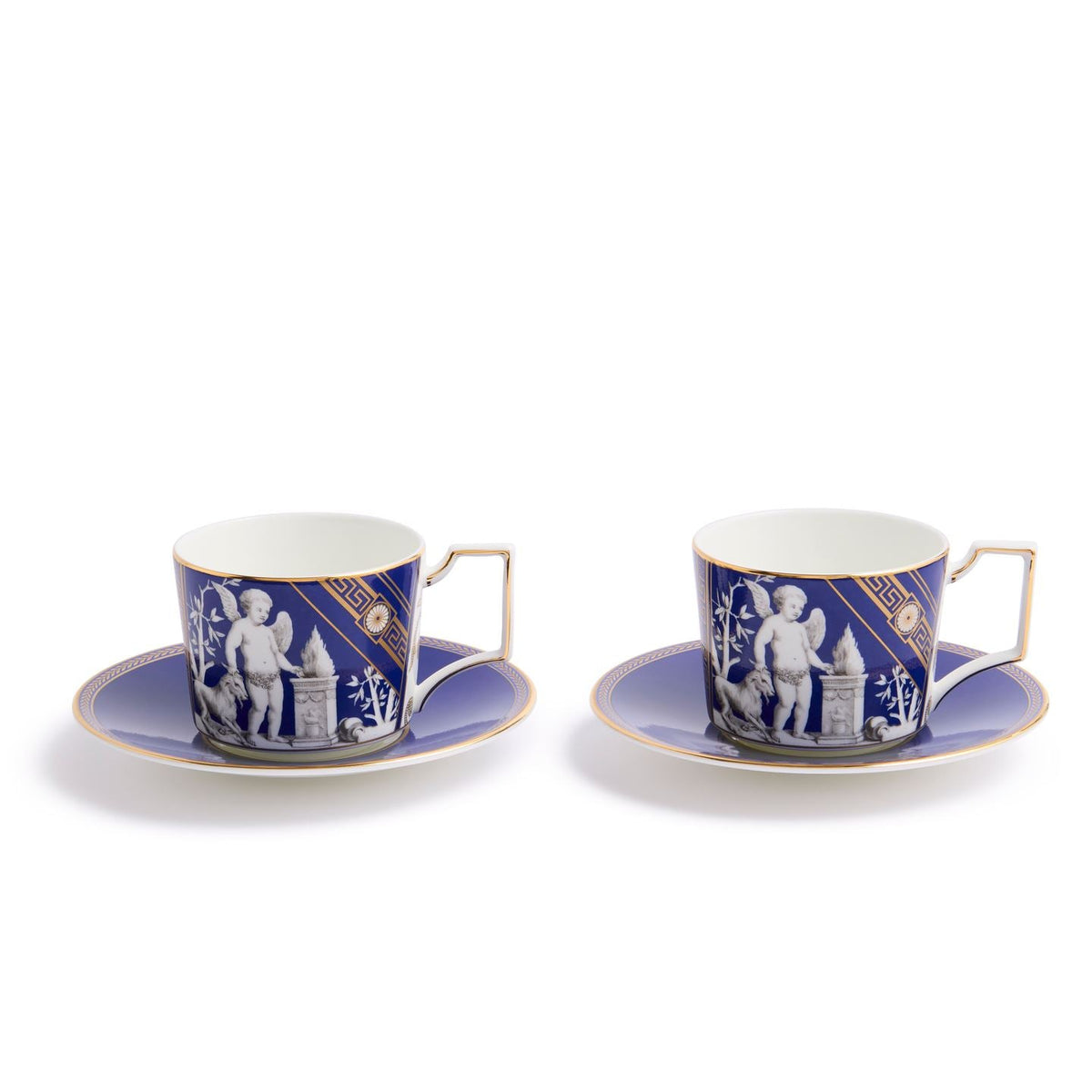 Renaissance Gold Teapot and Teacup Saucer Set of 2