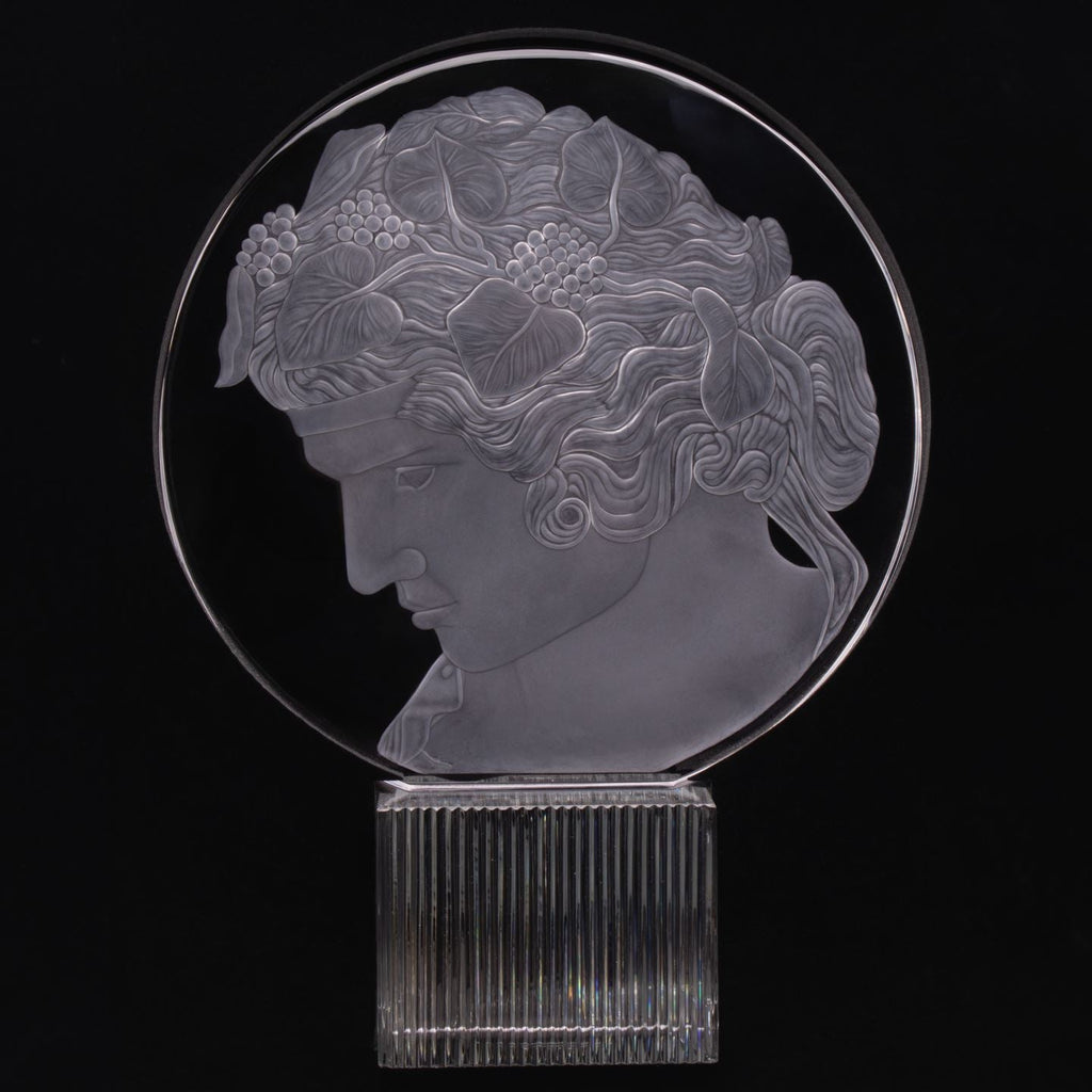Bacchus Crystal Plaque