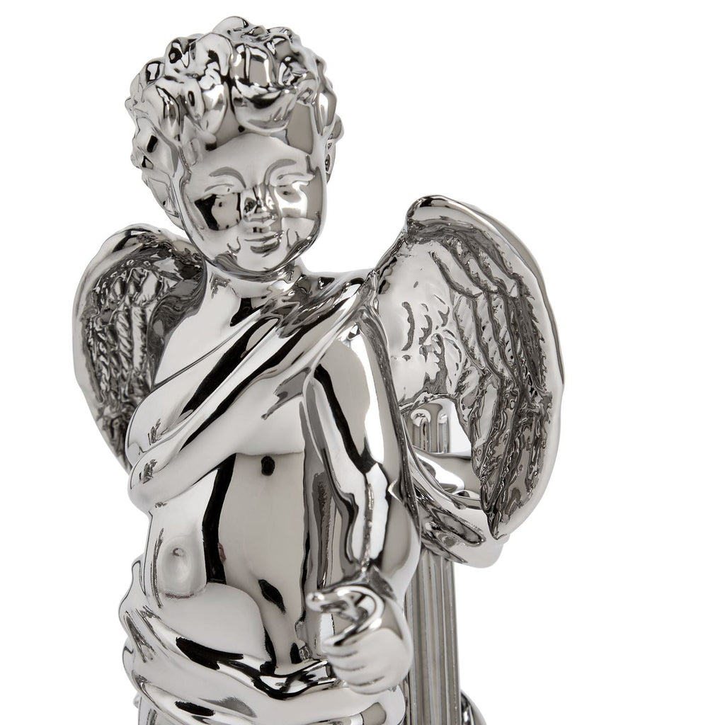 Cherub Candlestick Pair Silver