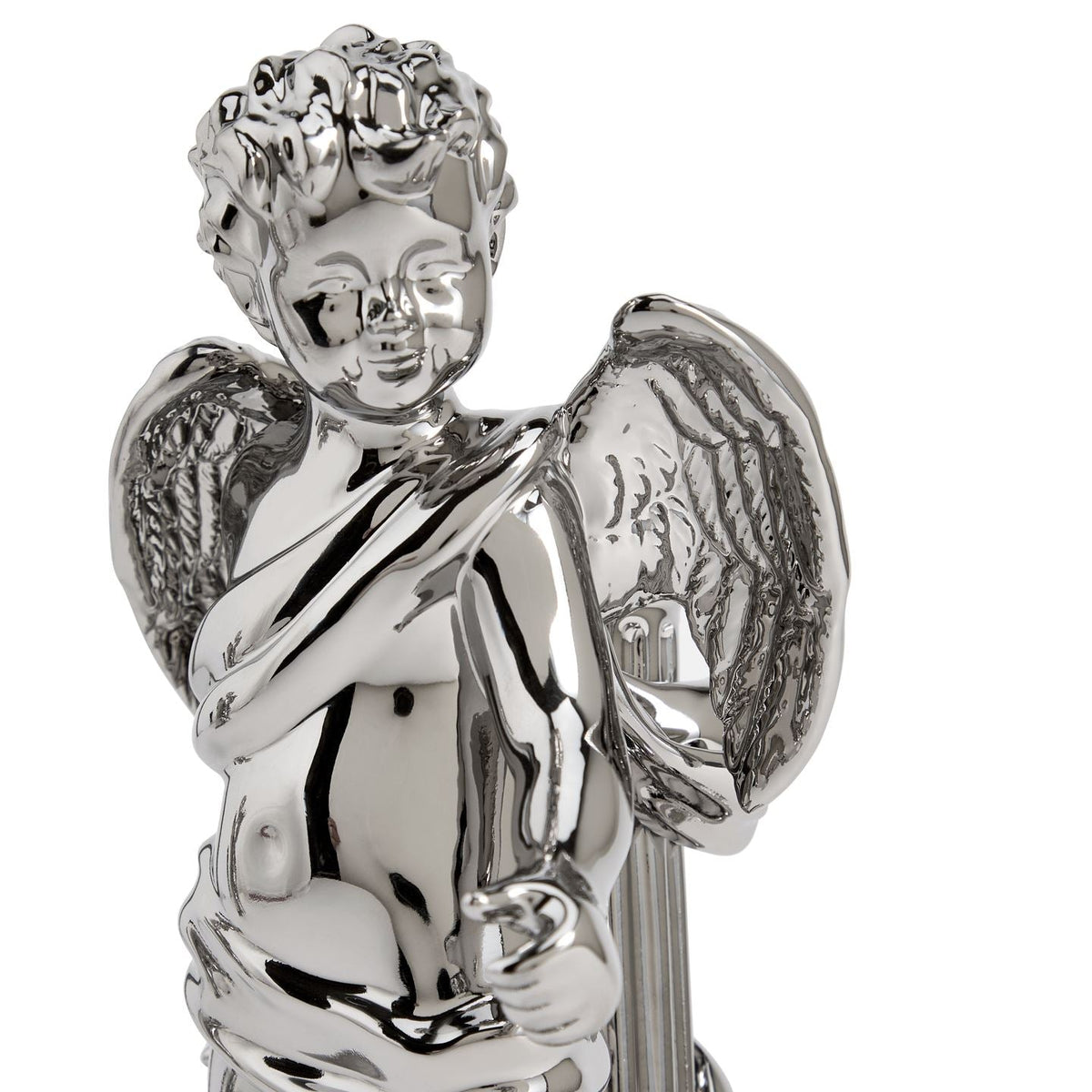 Cherub Candlestick Pair Silver