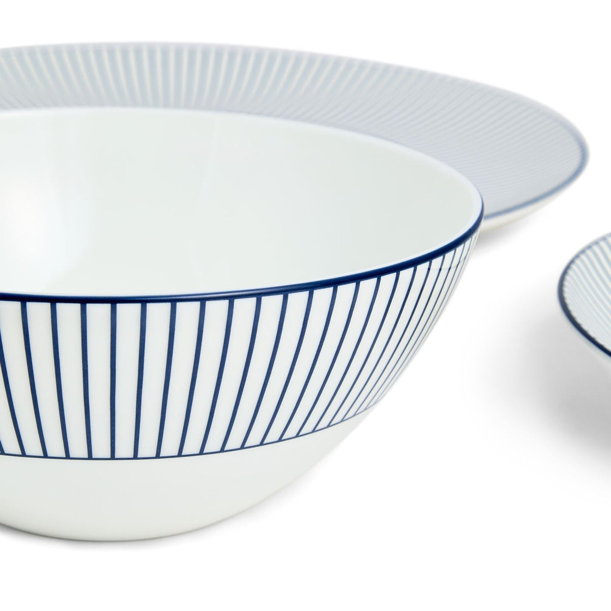 Gio Pinstripe White 12 Piece Set