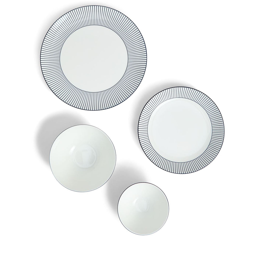 Gio Pinstripe White 12 Piece Set