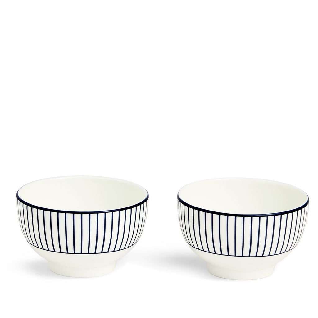Gio Pinstripe White Teapot & Bowl Set