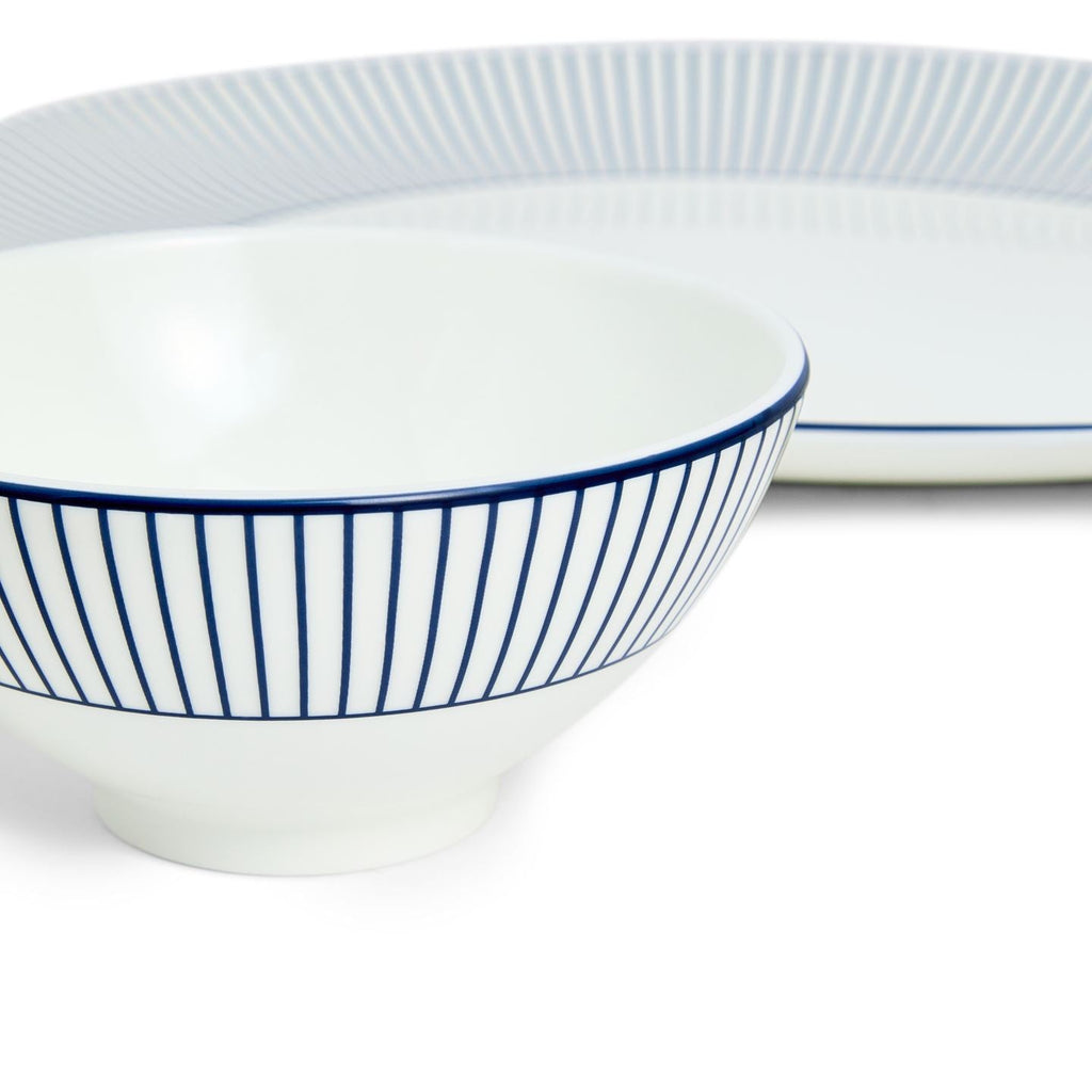 Gio Pinstripe White 7 Piece Set