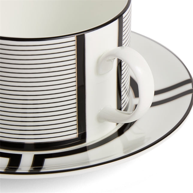 Vera Wang Luxe Graphite Teacup Saucer V2