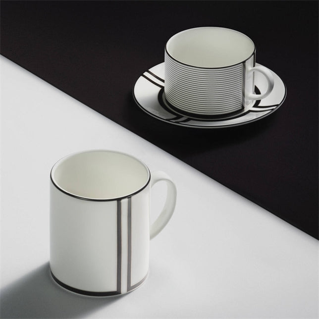 Vera Wang Luxe Graphite Teacup Saucer V2