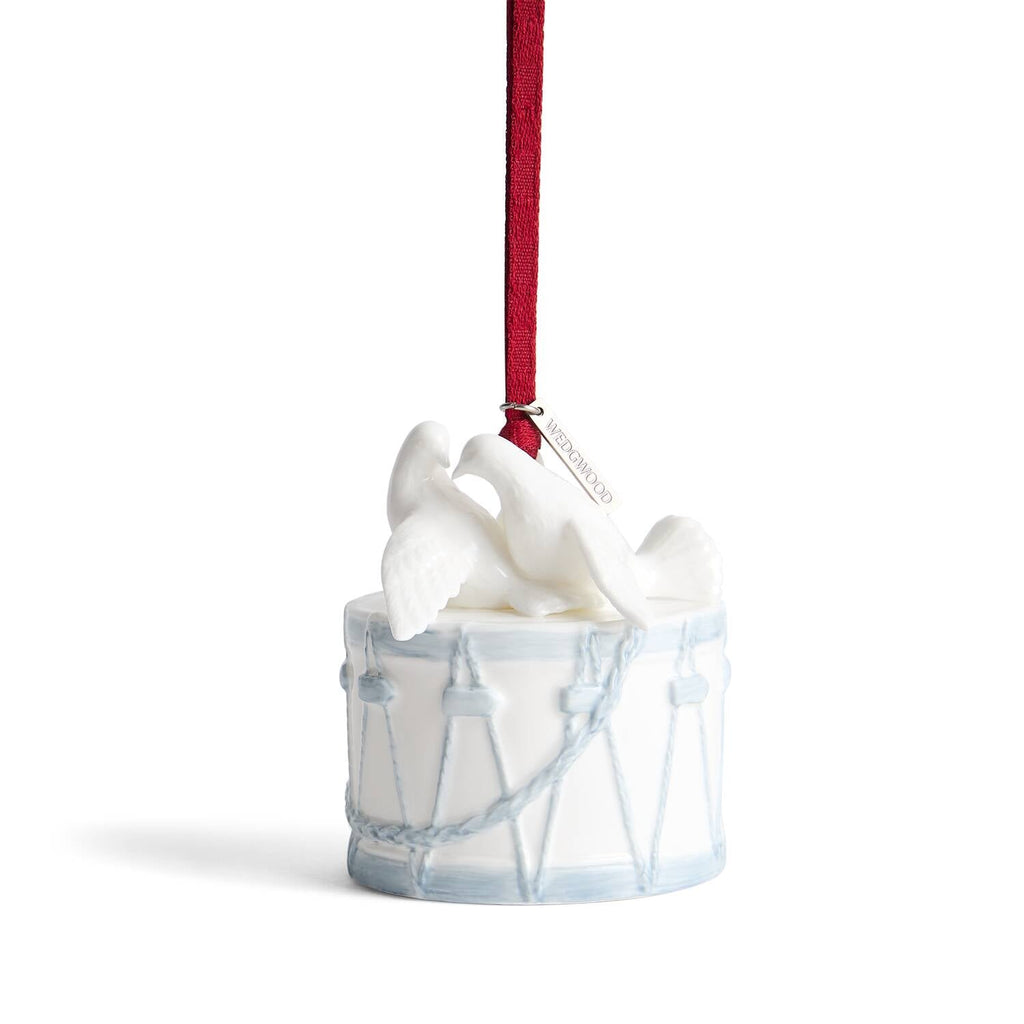 Love Ornament White & Blue