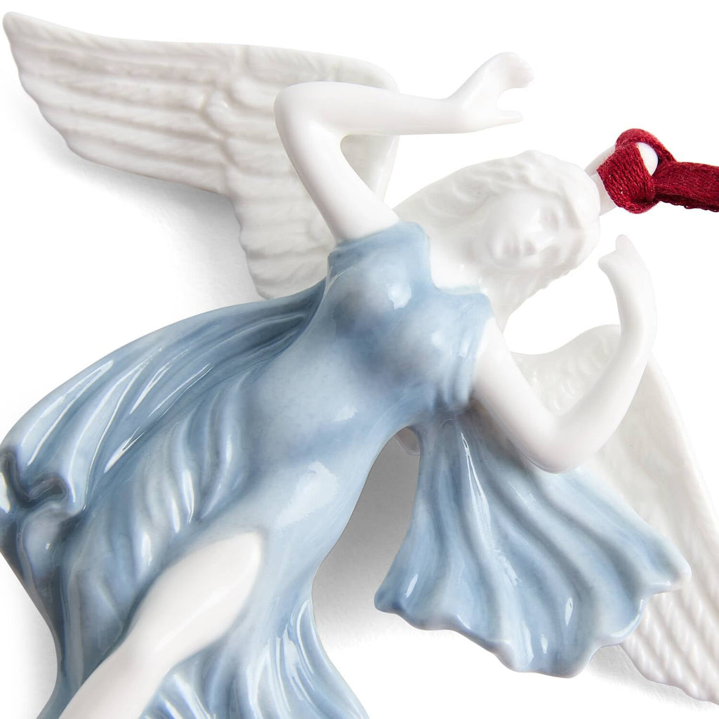 Peace Ornament White & Blue