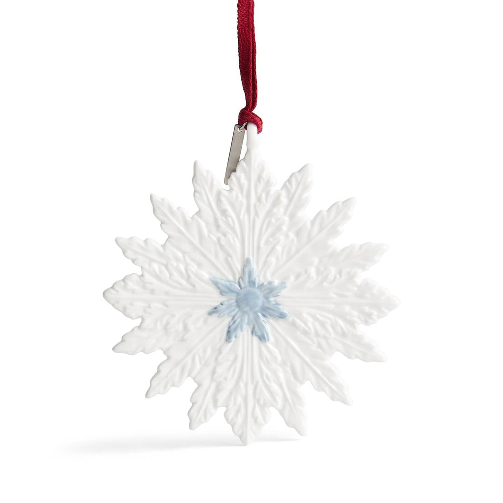Winter Ornament White & Blue