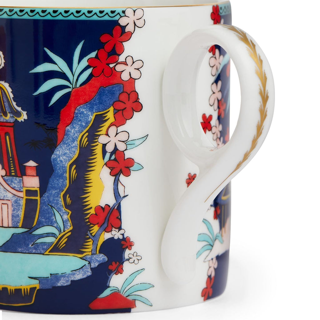 Wonderlust Large Blue Pagoda Mug