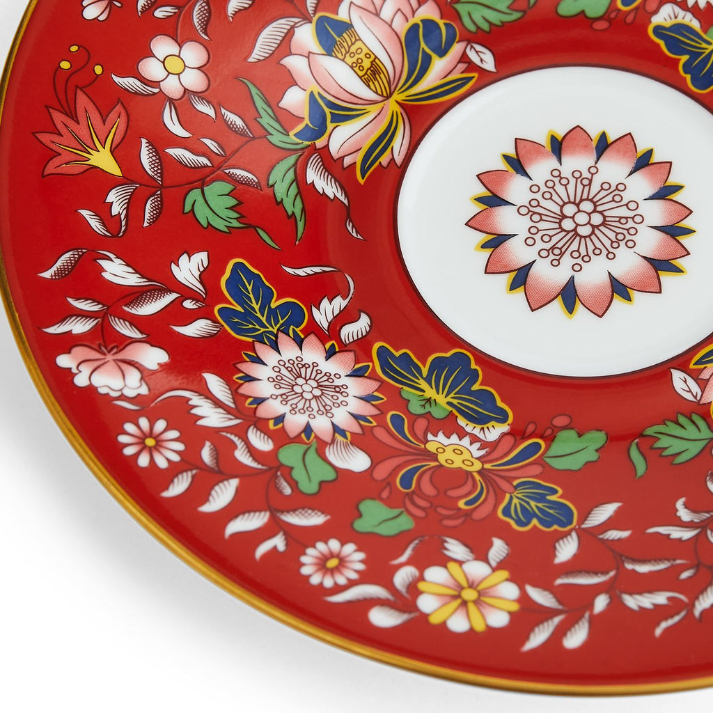 Wonderlust Crimson Orient Teacup and Saucer