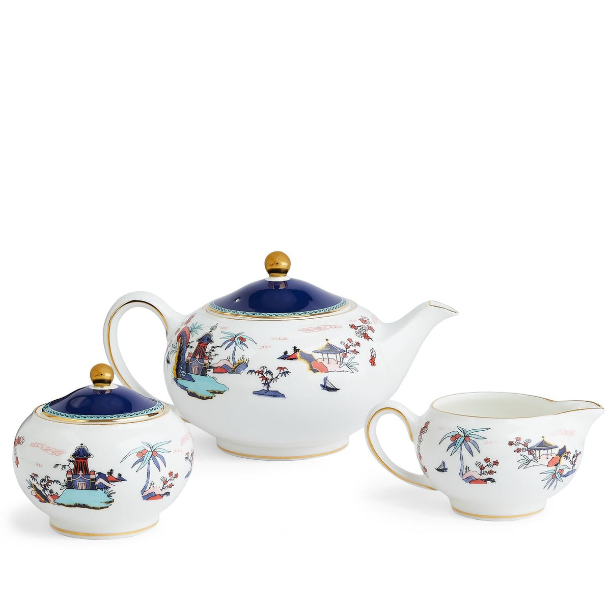 Wonderlust Blue Pagoda 3 Piece Set
