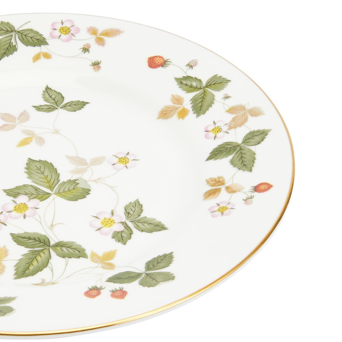 Wild Strawberry Gold Bread and Butter Plate