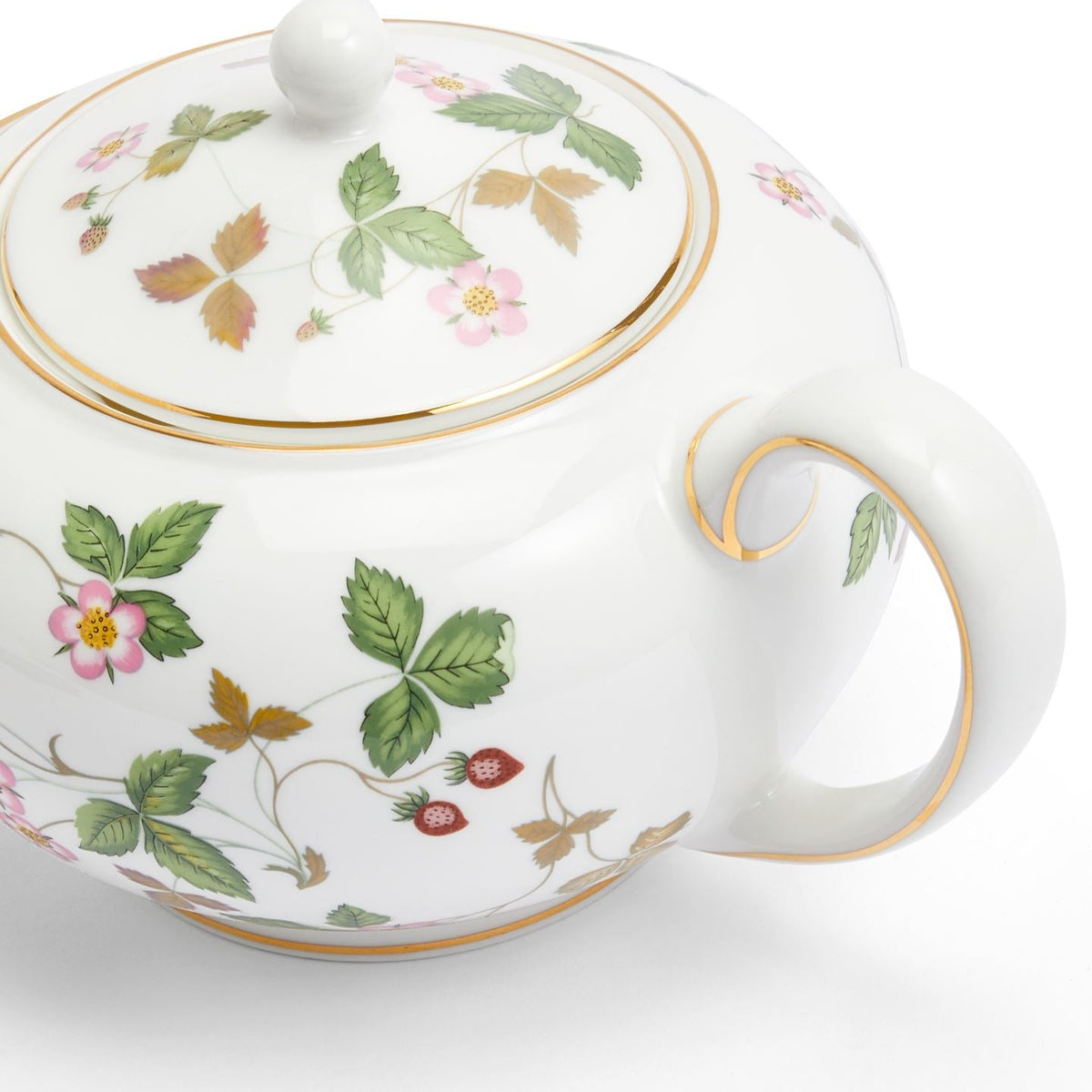 Wild Strawberry Gold Small Teapot