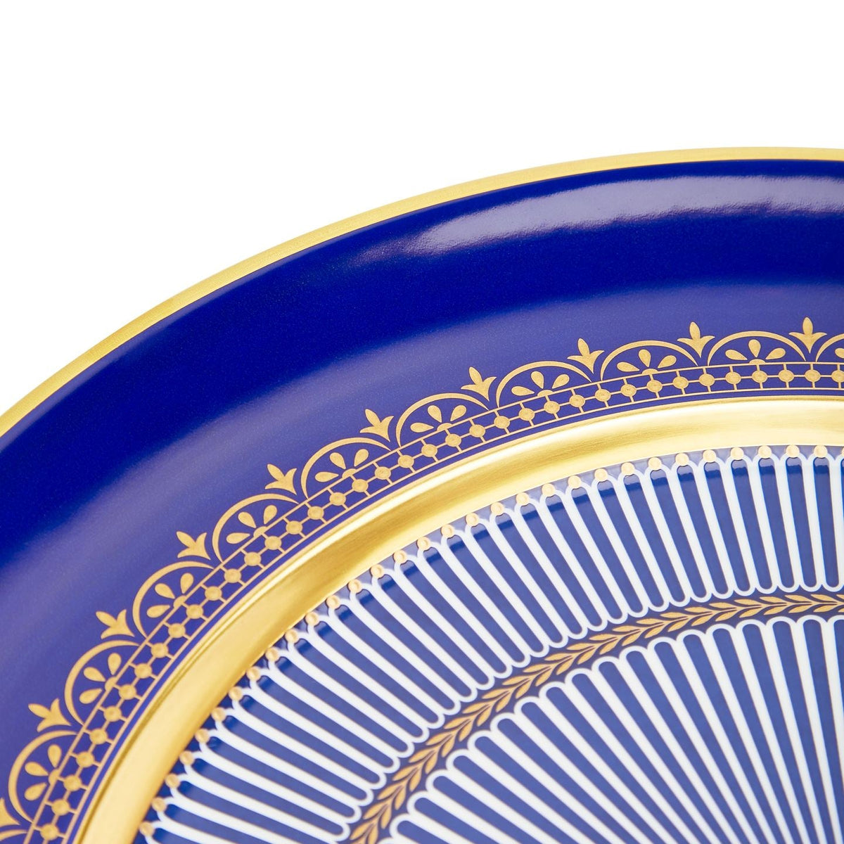 Anthemion Blue Charger Plate