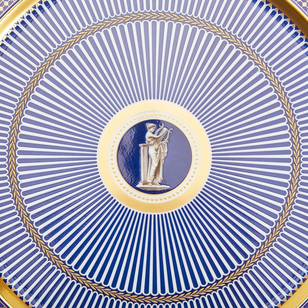 Anthemion Blue Charger Plate