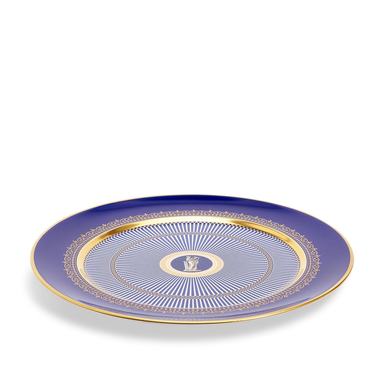 Anthemion Blue Charger Plate