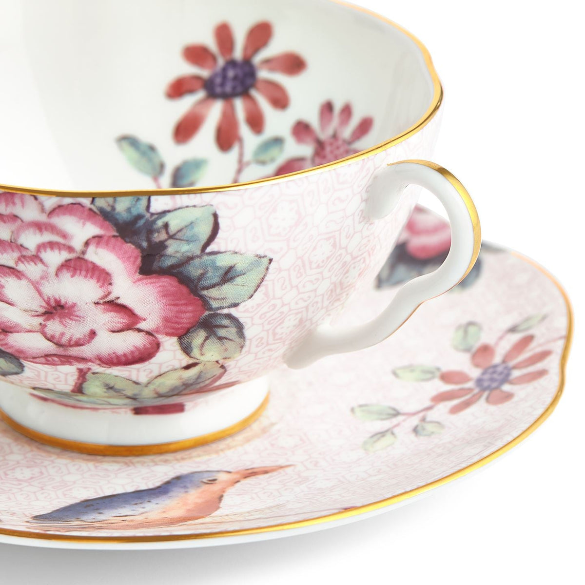 Cuckoo Pink Teacup and Saucer