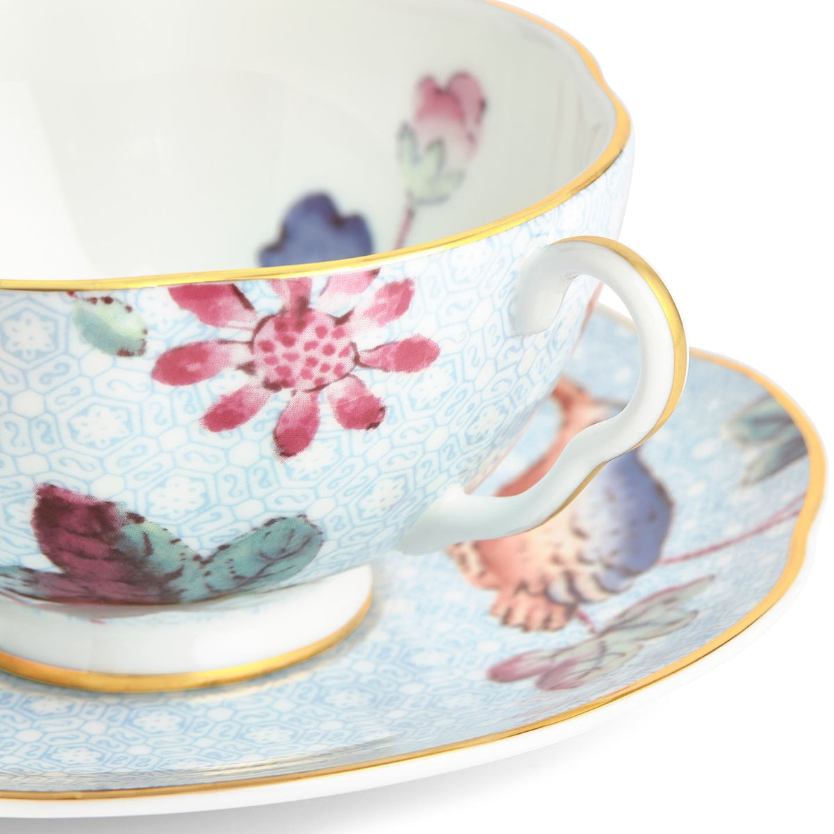 Cuckoo Blue Teacup and Saucer