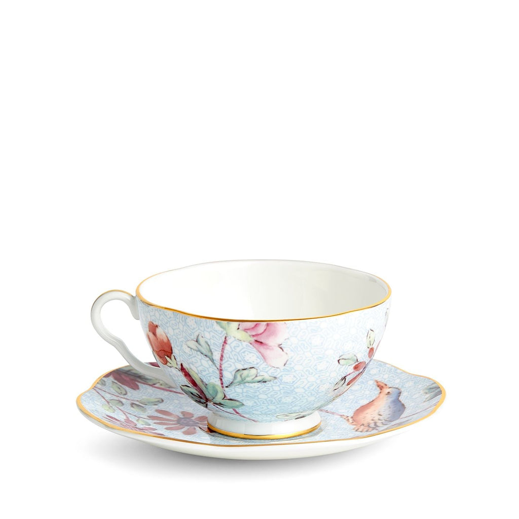 Cuckoo Blue Teacup and Saucer