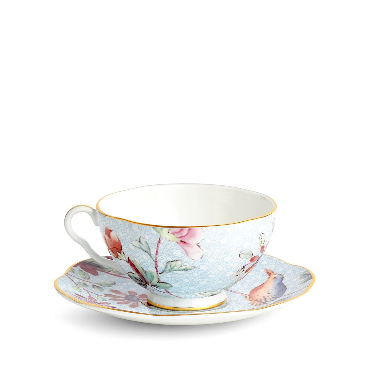 Cuckoo Blue Teacup and Saucer