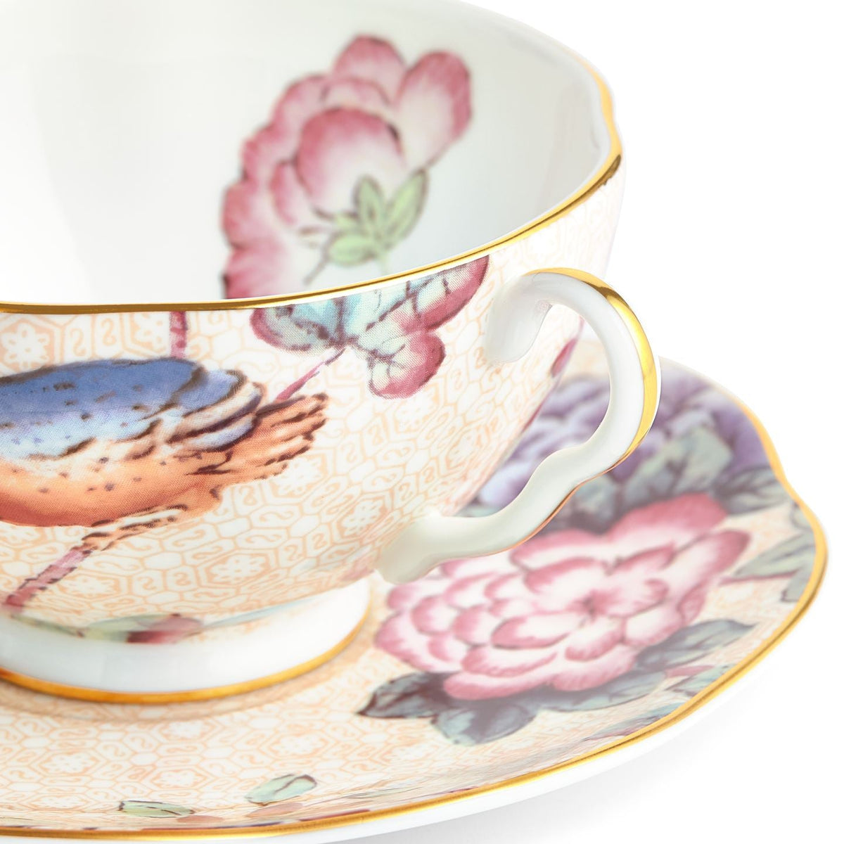 Cuckoo Peach Teacup and Saucer