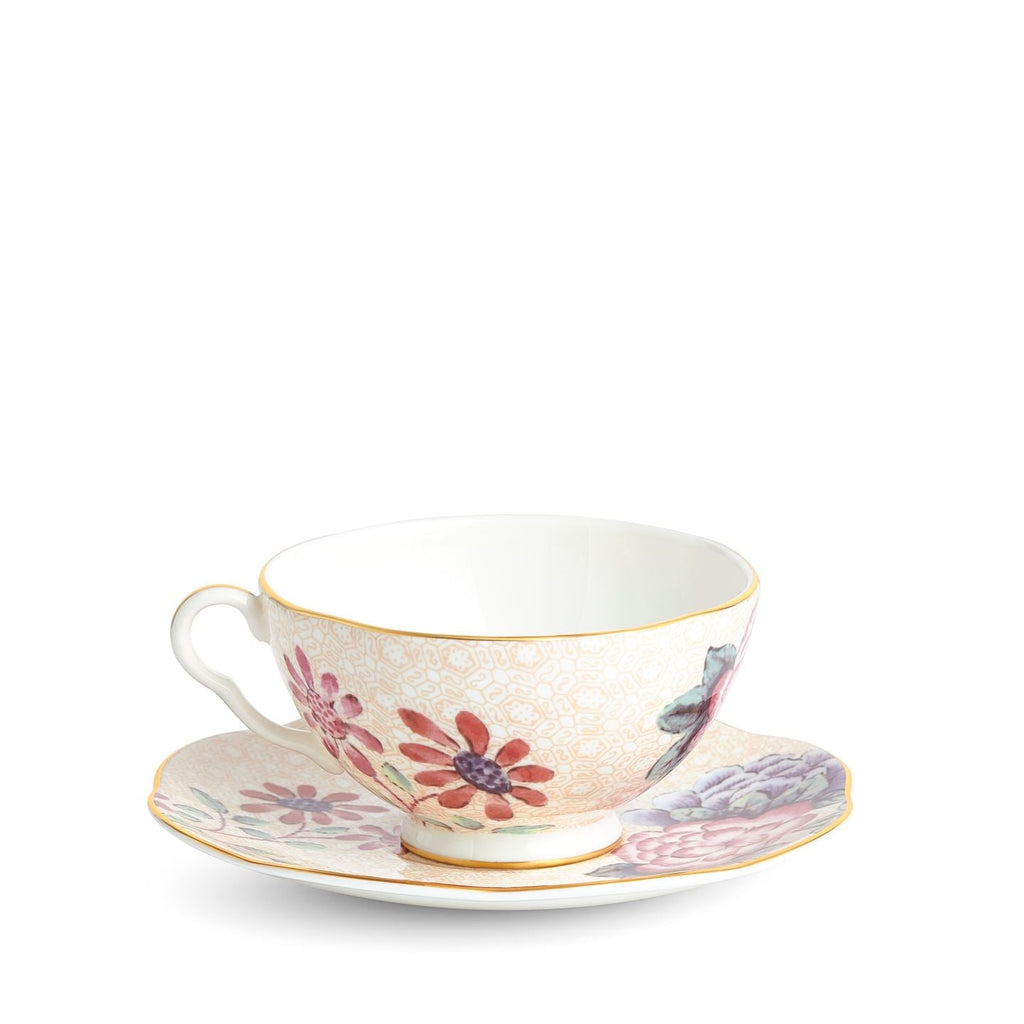 Cuckoo Peach Teacup and Saucer