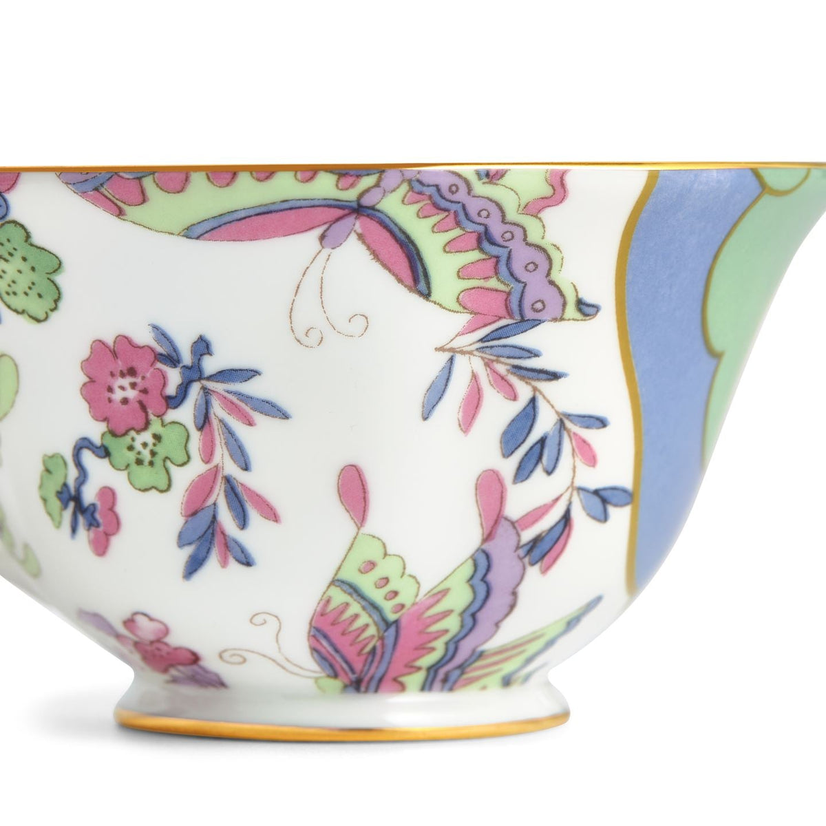 Butterfly Bloom Green Teacup and Saucer