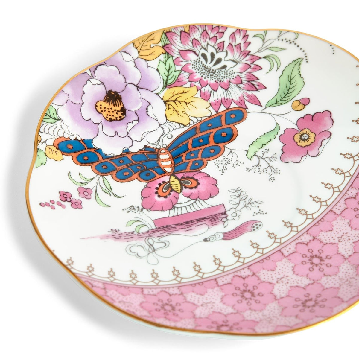 Butterfly Bloom Yellow Teacup and Saucer