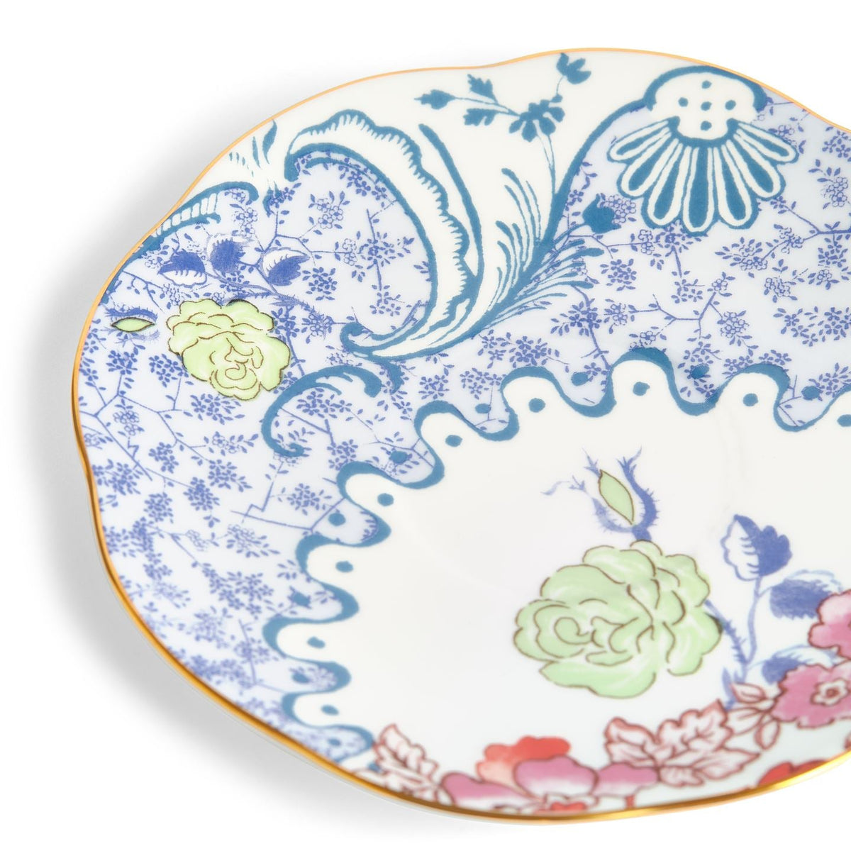Butterfly Bloom Blue and Pink Teacup and Saucer